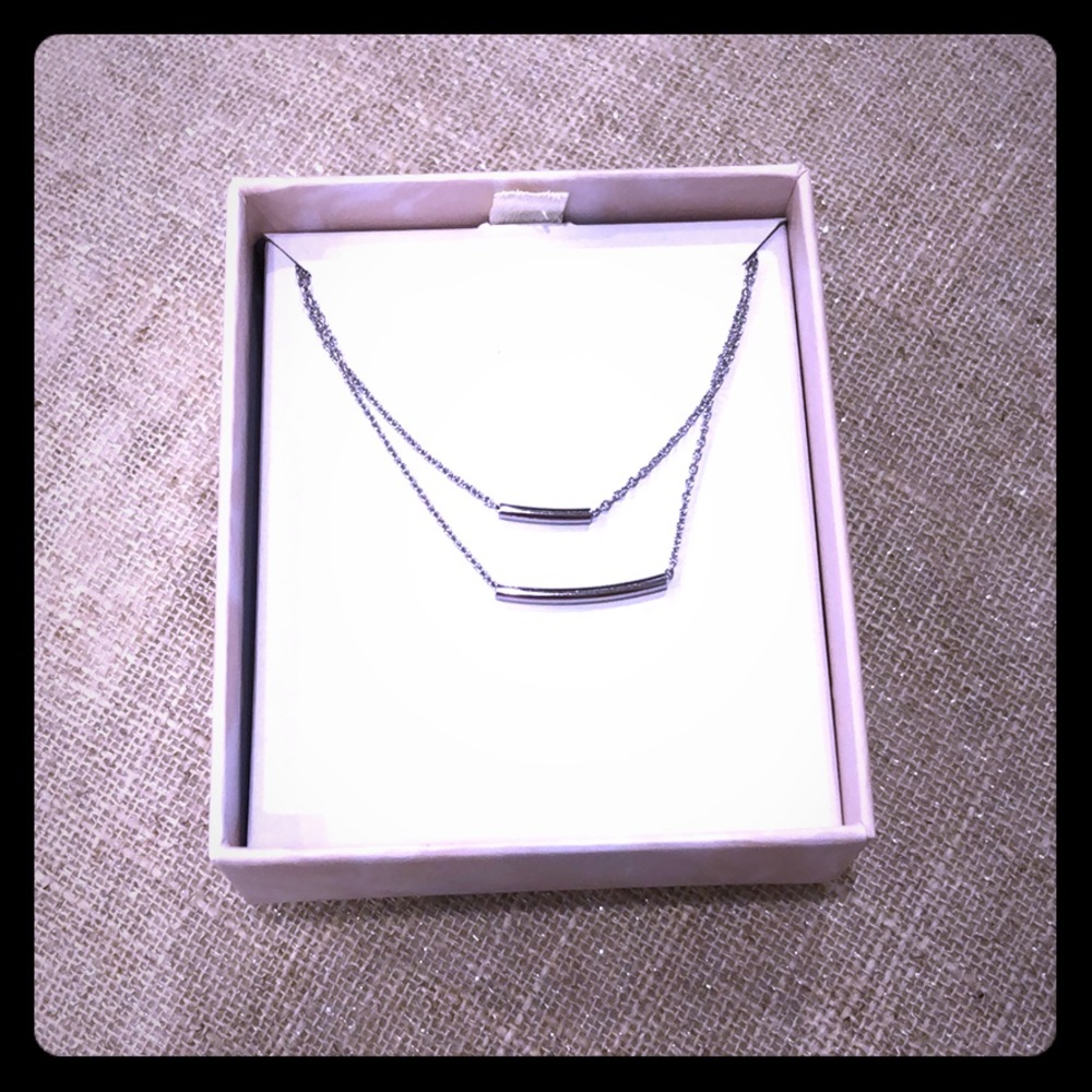 Summer and Rose double bar necklace
